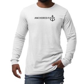 Mens Long Sleeve Graphic T-shirt - Anchored Faith - Inspiration