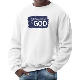 Mens Graphic Sweatshirt All Glory Belongs To God Christian