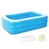 Inflatable Swimming Pools Family Swim Play Center Pool Blow up Kiddie Pool for Family Inflatable Lounge Pool for Kids Baby Adult Inflatable Water Ball