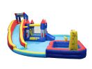 10 in1 Inflatable slide water park bouncing house garden with splash pool & water gun & basketball & climbing wall & dual pools & soccer