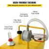 VEVOR 30 Gallon Fuel Caddy, Gas Storage Tank & 4 Wheels, with Manuel Transfer Pump, Gasoline Diesel Fuel Container for Cars, Lawn Mowers, ATVs, Boats,