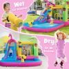 Inflatable Bounce Castle with Long Water Slide and 735W Blower