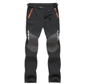 Softshell Pants, Water Repellant Outdoor Apparel (Color: BLACK, size: XL)