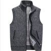Men's Full-Zip Knitted Cardigan Sweaters Vest Jacket with Pockets