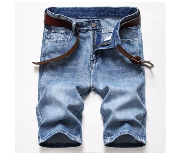 Men's Denim Shorts Stylish Straight Leg Jeans Shorts