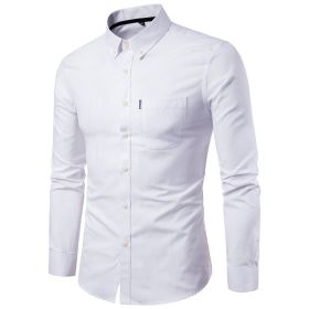 Men Dress Shirts Casual Long Sleeve Slim Fit Business Button Shirt (Color: 6, size: S)