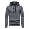 Mens Hooded Sweatshirt Casual Long Sleeve Drawstring Waffle Knit Pullover Hoodies