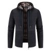 Men's Thickened Fleece Knitted Hooded Sweater Coat