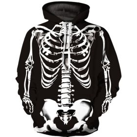 Men Halloween Skull Hoodies 3D Digital Printing Casual Hooded Pullover Sweater Sports (size: M)