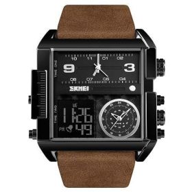 SKMEI 1391 Men Military Sports Watch Top Luxury Brand Wristwatch Men Quartz Digital Watches Male Clock Relogio Masculino (Color: Black Coffee)