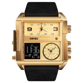 SKMEI 1391 Men Military Sports Watch Top Luxury Brand Wristwatch Men Quartz Digital Watches Male Clock Relogio Masculino (Color: Gold Black)