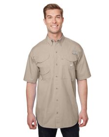 Men's Bonehead‚Ñ¢ Short-Sleeve Shirt - WHITE - 3XL (Color: FOSSIL, size: 3XL)