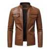 Men's Autumn Fashion Trend Coats Male Slim Motorcycle Leather Jacket PU Leather Jacket