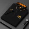 Embroidered cotton polo shirt men's high-end luxury summer casual Lapel short sleeve T-shirt