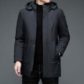 Top Quality Warm Thick Winter New Brand Casual Fashion Mens Parka (Color: Gray, size: XL)
