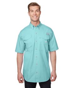 Men's Bonehead‚Ñ¢ Short-Sleeve Shirt - WHITE - 3XL (Color: GULF STREAM, size: XL)