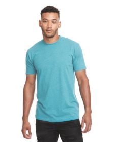 Unisex CVC Crewneck T-Shirt - WHITE - 5XL (Color: HTHR COLUM BLUE, size: 3XL)