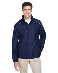 CORE365 88185 Men's Climate Seam-Sealed Lightweight Variegated Ripstop Jacket (Color: CLASSIC NAVY, size: L)