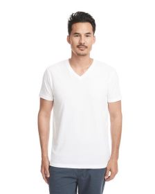 Next Level Apparel 6440 Men's Sueded V-Neck T-Shirt (Color: White, size: XL)