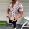 European and American high quality beach style men's shirts 3D digital printing shirts