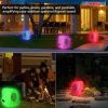 5 CORE Rock Garden Wireless Outdoor Speakers IPx6 Waterproof Weatherproof TWS Bluetooth 5.3 Speaker w Solar & USB Charging 7 LED Lights 6 Hr Playtime