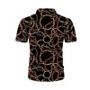 2022 cross-border European and American new foreign trade men's casual shirts ring line short-sleeved 3D printing men's shirts
