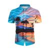 European and American New Men's Casual Shirts Short Sleeve 3D Digital Printing Hawaiian Style Shirts
