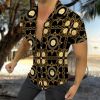 European and American New Men's Casual Shirts Short Sleeve 3D Digital Printing Leopard Printing Men's Shirts