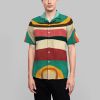 European and American New Men's Casual Shirts Short Sleeve 3D Digital Printing Leopard Printing Men's Shirts ZC-1906