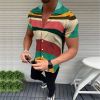 European and American New Men's Casual Shirts Short Sleeve 3D Digital Printing Leopard Printing Men's Shirts ZC-1906