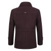 Men's Detachable Scarf Collar Slim Warm Wool Blend Overcoat