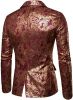 Men's Paisley Tuxedo Jackets Slim Fit Blazers Jacket One Button Stylish Wedding Party Dress Suit