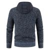 Men's Thickened Fleece Knitted Hooded Sweater Coat