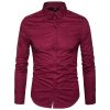 Men Dress Shirt-100% Cotton Casual Long Sleeve Shirt-Regular Fit Button Down Point Collar Shirt
