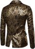 Men's Paisley Tuxedo Jackets Slim Fit Blazers Jacket One Button Stylish Wedding Party Dress Suit