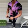 2022 Men's Shirt 3D Digital Print European Street Hawaiian Print Shirt