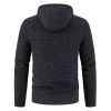 Men's Thickened Fleece Knitted Hooded Sweater Coat
