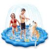 Sprinkler Splash Pad For Kids 68IN Inflatable Blow Up Pool Sprinkle Play Mat Summer Outdoor Water Toys