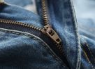 Men's Jeans Ripped Slim Straight Fit Biker Jeans With Zipper Deco