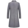 Men's Long Trench Coat Notch Lapel Single Breasted Overcoat